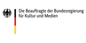 Logo der Beauftragten der Bundesregierung für Kultur und Medien (BKM) mit Bundesadler.